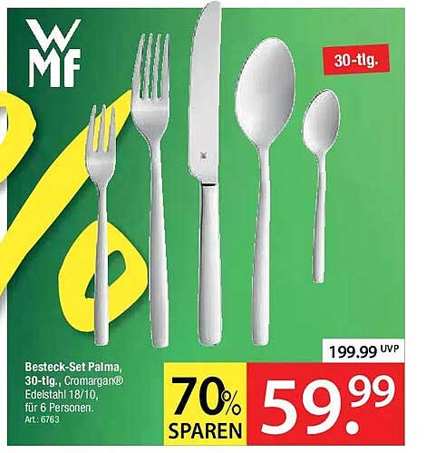 Besteck-Set Palma, 30-tlg., Cromargan® Edelstahl 18/10, für 6 Personen. Art. 6763