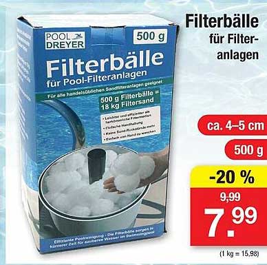 Filterbälle für Filteranlagen