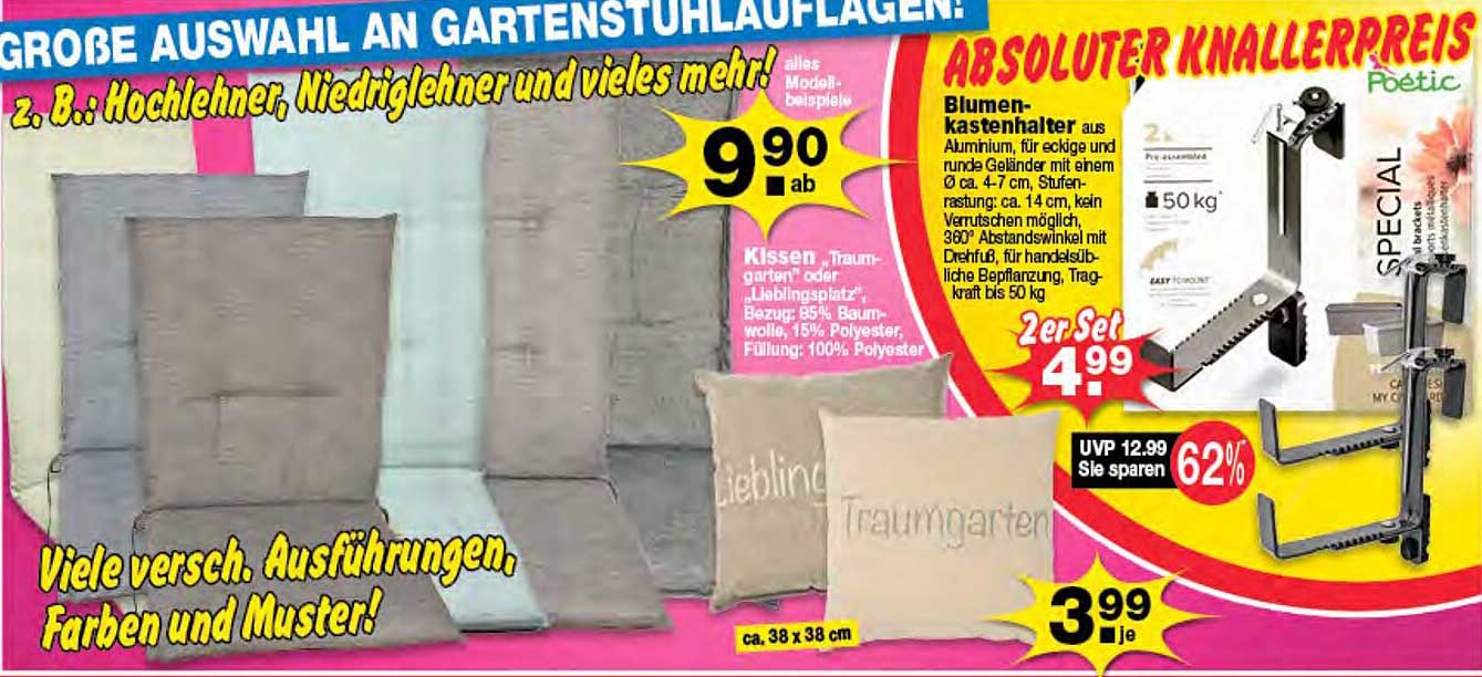 GROßE AUSWAHL AN GARTENSTUHLAUFLAGEN: