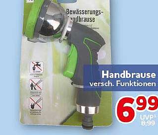 Handbrause versch. Funktionen
