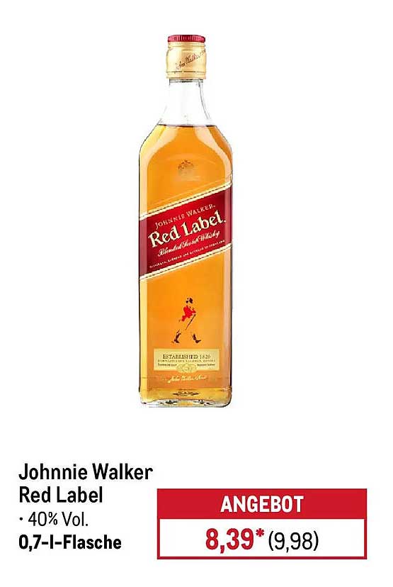 Johnnie Walker Red Label • 40% Vol. 0,7-l-Flasche