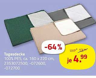 Tagesdecke 100% PES, ca. 160 x 220 cm, 235072500, -072600, -072700