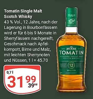 Tomatin Single Malt Scotch Whisky