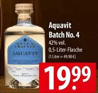 Aquavit Batch No. 4 0,5-Liter-Flasche