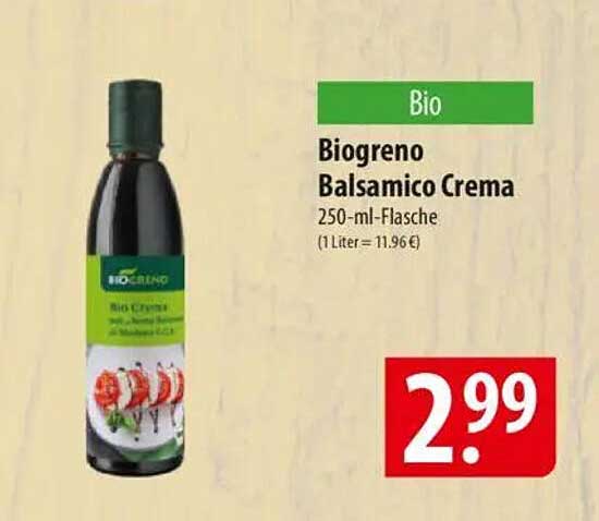 Biogreno Balsamico Crema 250-ml-Flasche
