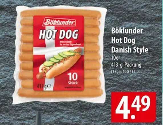 Böklunder Hot Dog Danish Style - 10er-Packung