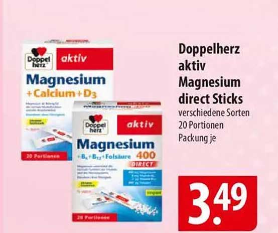 Doppelherz aktiv Magnesium direct Sticks