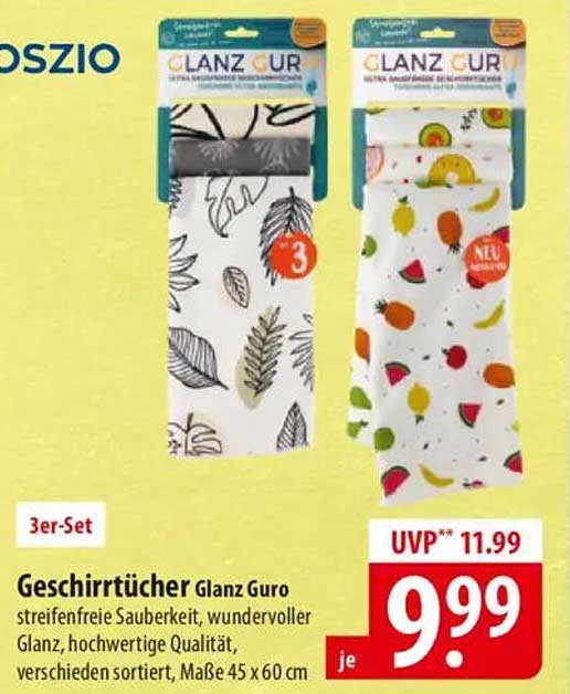 Geschirrtücher Glanz Guro 3er-Set