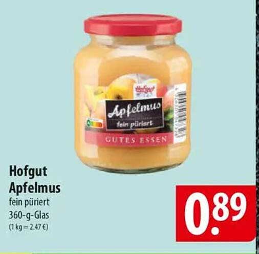 Hofgut Apfelmus 360-g-Glas