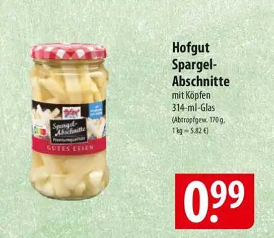 Hofgut Spargel-Abschitte mit Köpfen 314-ml-Glas