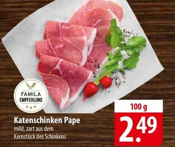 Katenschinken Pape - mild und zart aus dem Kernstück des Schinkens