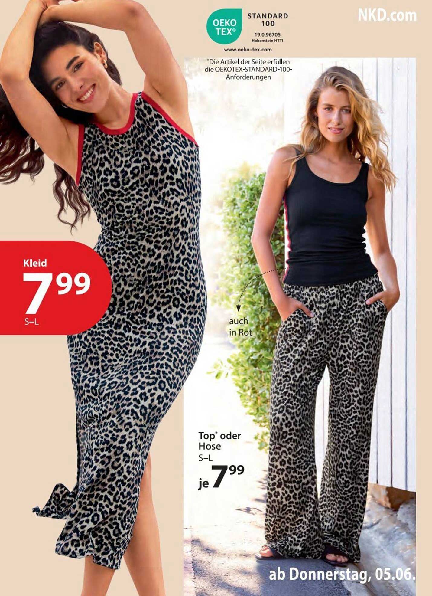 Kleid, Top oder Hose in Leopardenmuster für nur 7,99 €