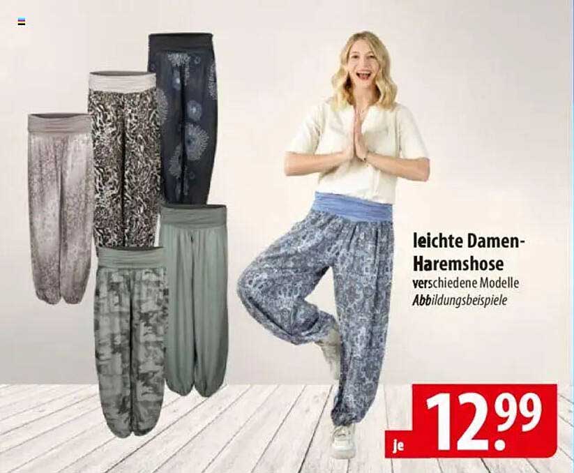 leichte Damen-Haremshose verschiedene Modelle