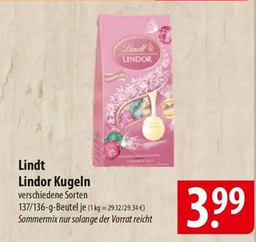 Lindt Lindor Kugeln verschiedene Sorten