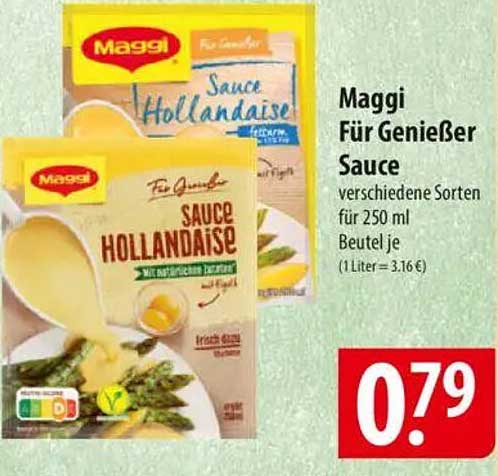 Maggi Für Genießer Sauce verschiedene Sorten für 250 ml Beutel je