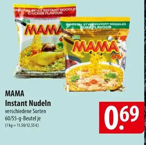 MAMA Instant Nudeln - verschiedene Sorten