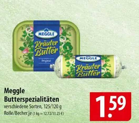Meggle Butterspezialitäten, verschiedene Sorten, 125/120 g