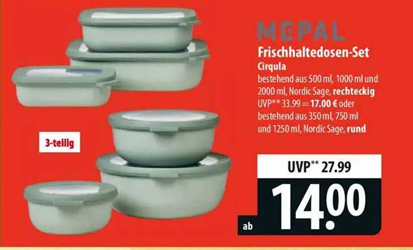 Mepal Frischhaltedosen-Set Cirqula