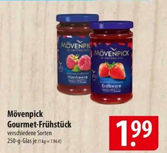 Mövenpick Gourmet-Frühstück verschiedene Sorten 250-g-Glas