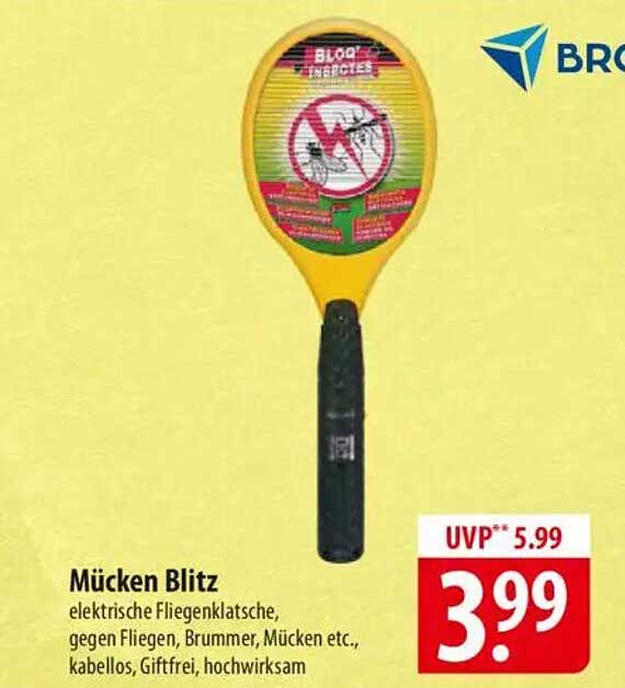 Mücken Blitz - Elektrische Fliegenklatsche