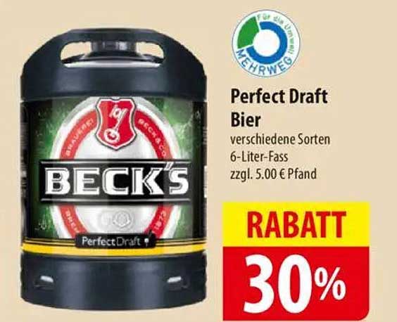 Perfect Draft Bier von Beck's - 6-Liter-Fass