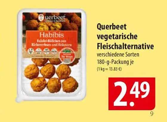 Querbeet vegetarische Fleischalternative Habibis - 180-g-Packung