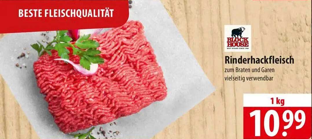 Rinderhackfleisch von Block House – 1 kg für 10,99 €
