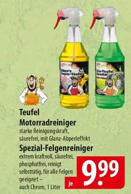 Teufel Motorradreiniger und Spezial-Felgenreiniger