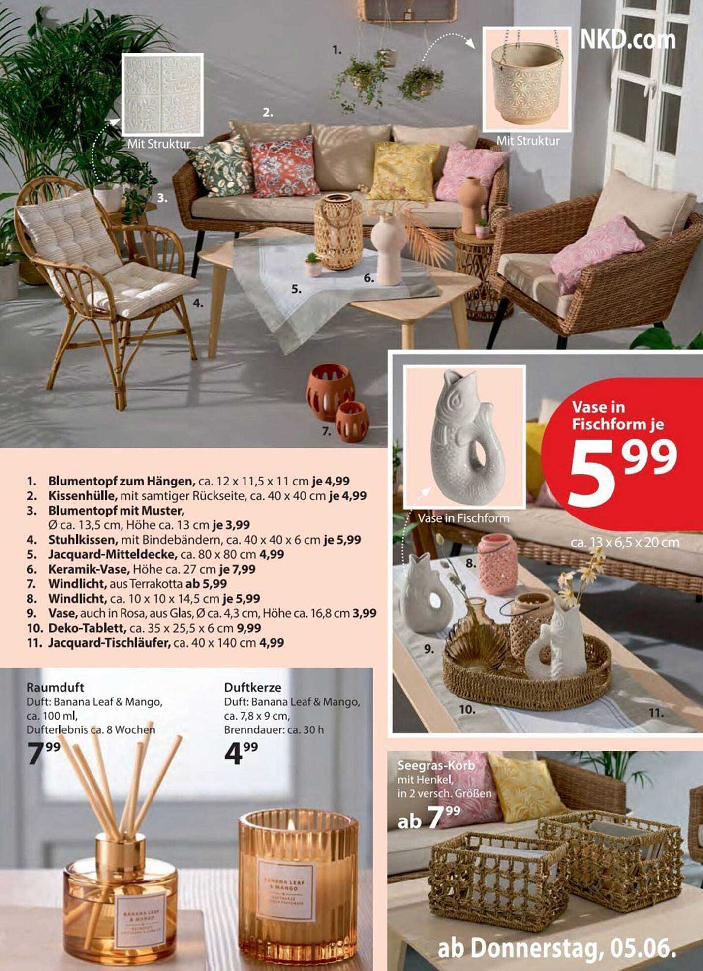 Vase in Fischform je 5,99