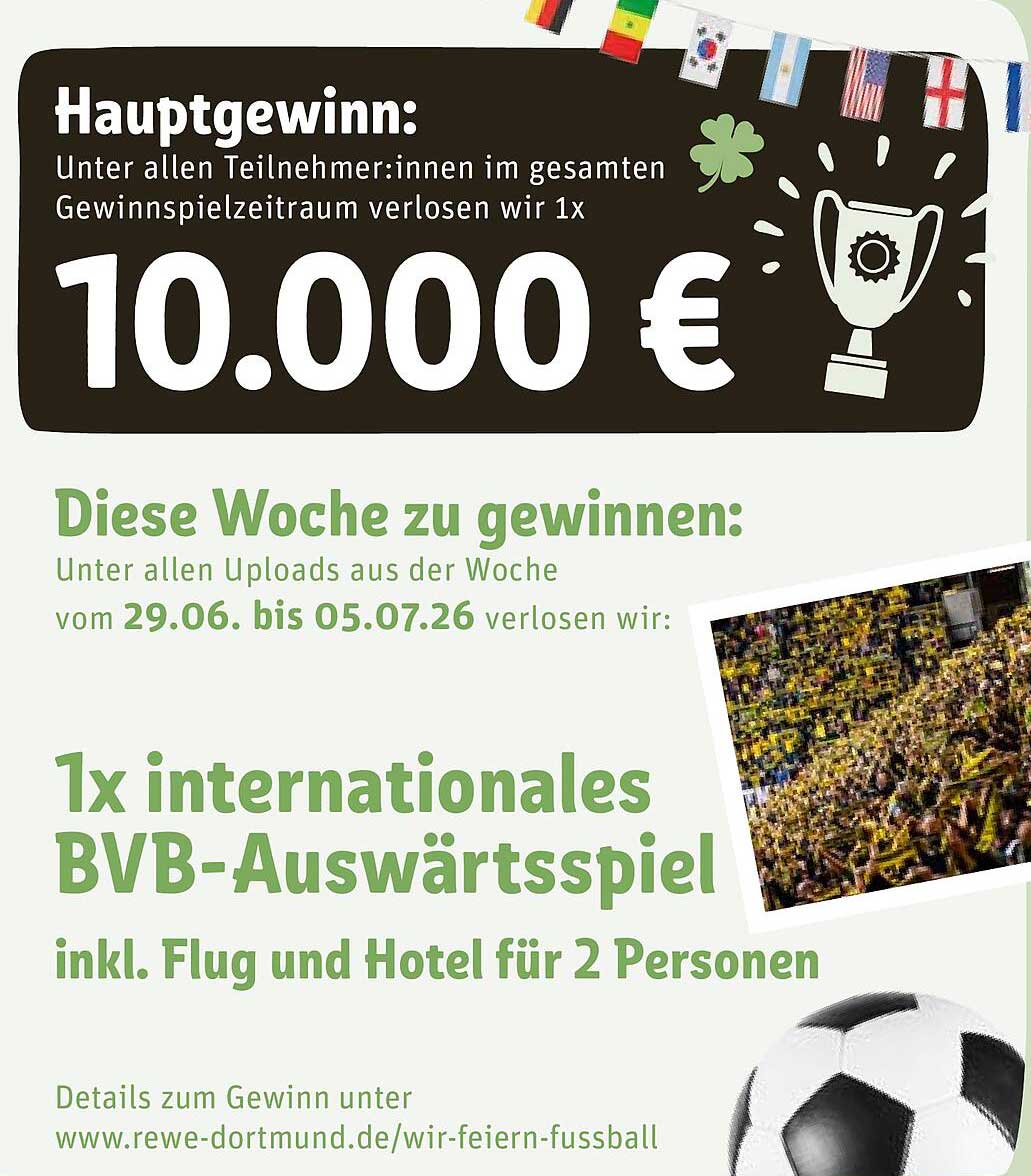 1x internationales BVB-Auswärtsspiel inkl. Flug und Hotel für 2 Personen
