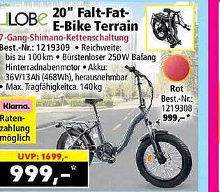 20" Falt-Fat-E-Bike Terrain