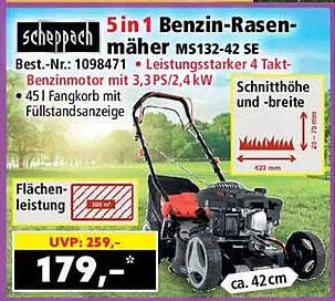 5 in 1 Benzin-Rasenmäher MS132-42 SE