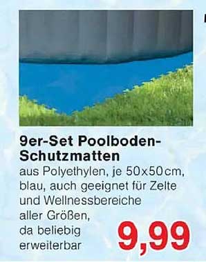 9er-Set Poolboden-Schutzmatten