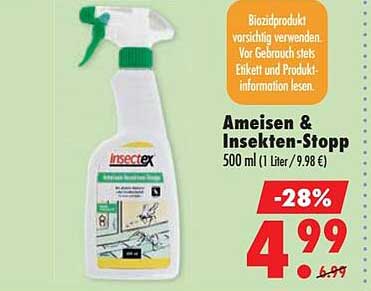 Ameisen & Insekten-Stopp 500 ml (1 Liter / 9,98 €)