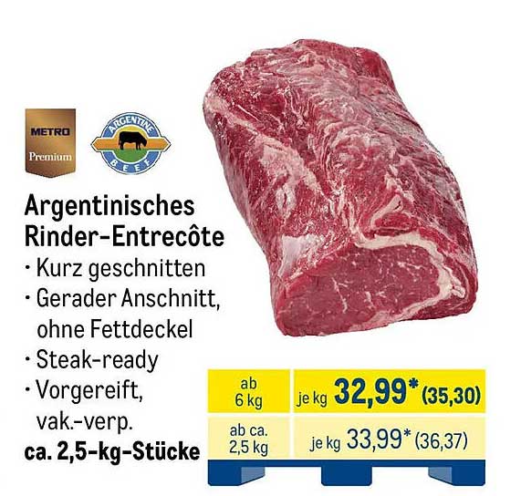 Argentinisches Rinder-Entrecôte