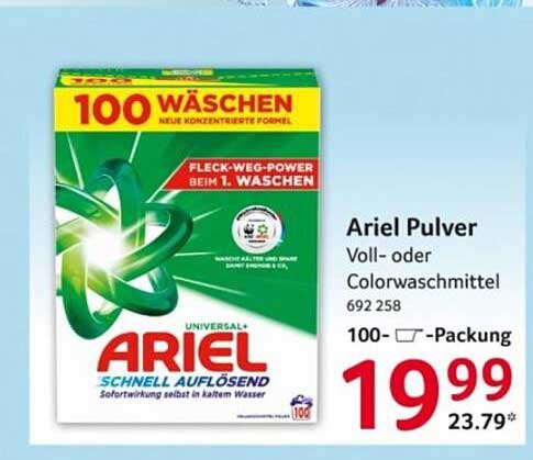 Ariel Pulver Voll- oder Colorwaschmittel