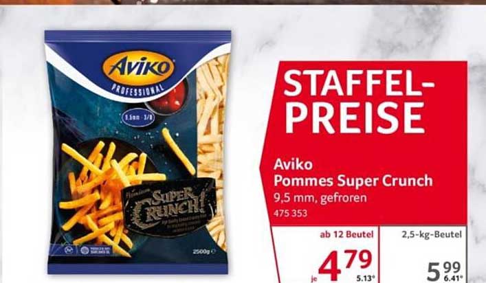 Aviko Pommes Super Crunch 9,5 mm, gefroren