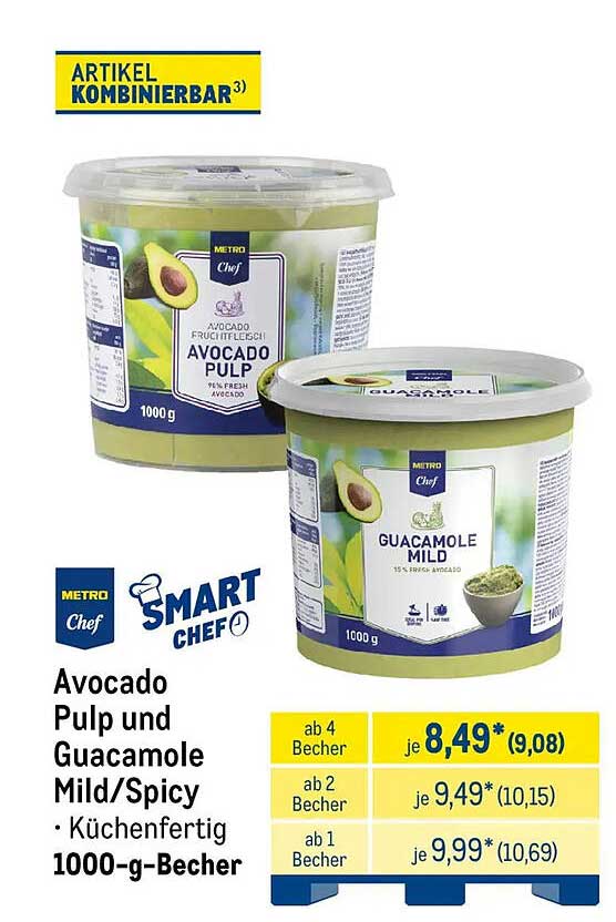Avocado Pulp und Guacamole Mild/Spicy