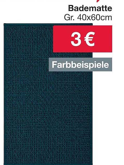 Badematte Gr. 40x60cm Farbbeispiele