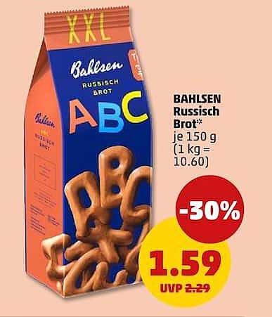 BAHLSEN Russisch Brot* je 150 g (1 kg = 10.60)