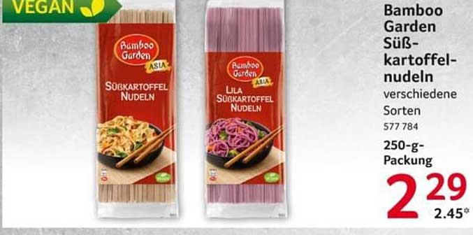 Bamboo Garden Süßkartoffelnudeln verschiedene Sorten 250-g-Packung