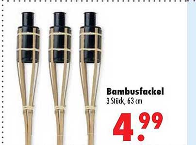 Bambusfackel 3 Stück, 63 cm