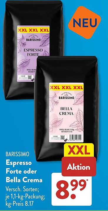 BARissimo Espresso Forte oder Bella Crema