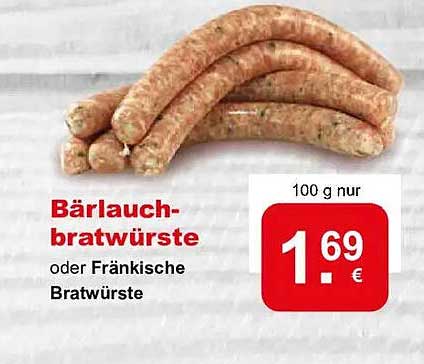 Bärlauch-bratwürste oder Fränkische Bratwürste