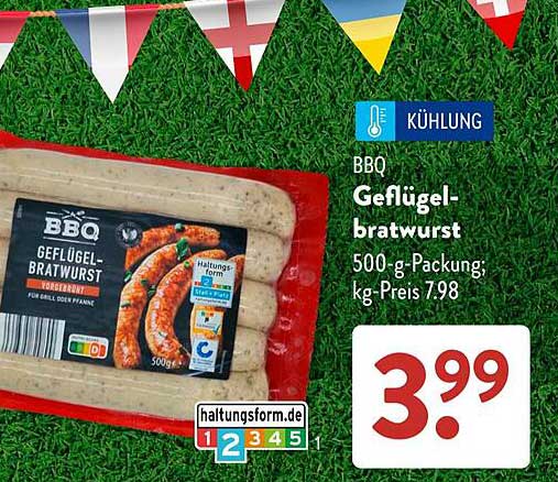 BBQ Geflügelbratwurst