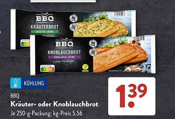 BBQ Kräuter- oder Knoblauchbrot
