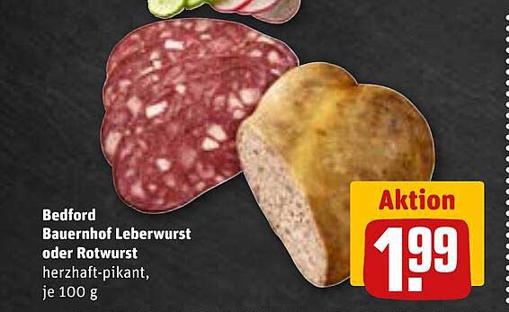 Bedford Bauernhof Leberwurst oder Rotwurst