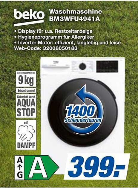 beko Waschmaschine BM3WFU4941A