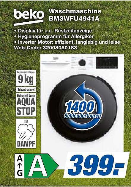 beko Waschmaschine BM3WFU4941A