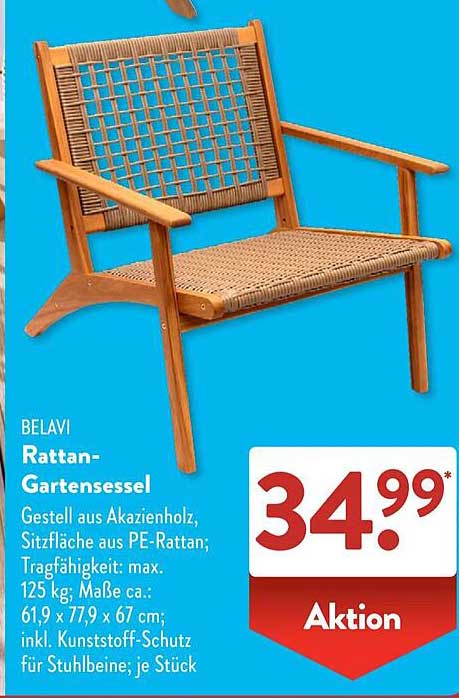 BELAVI Rattan-Gartensessel